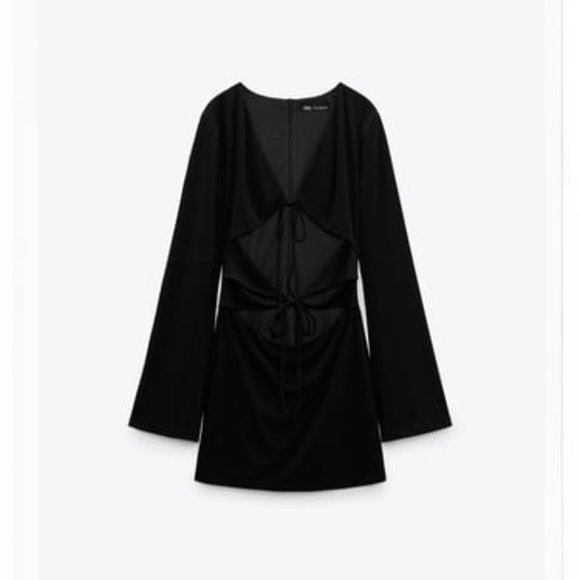 NWT CUT OUT MINI DRESS BLACK. - Picture 3 of 6